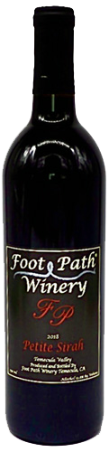 2018 Petite Sirah Foot Path Winery Temecula